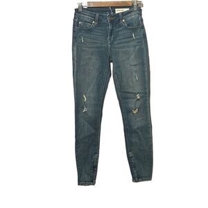 Pistola High Rise Distressed Skinny‎ Jeans With Zippers size 26